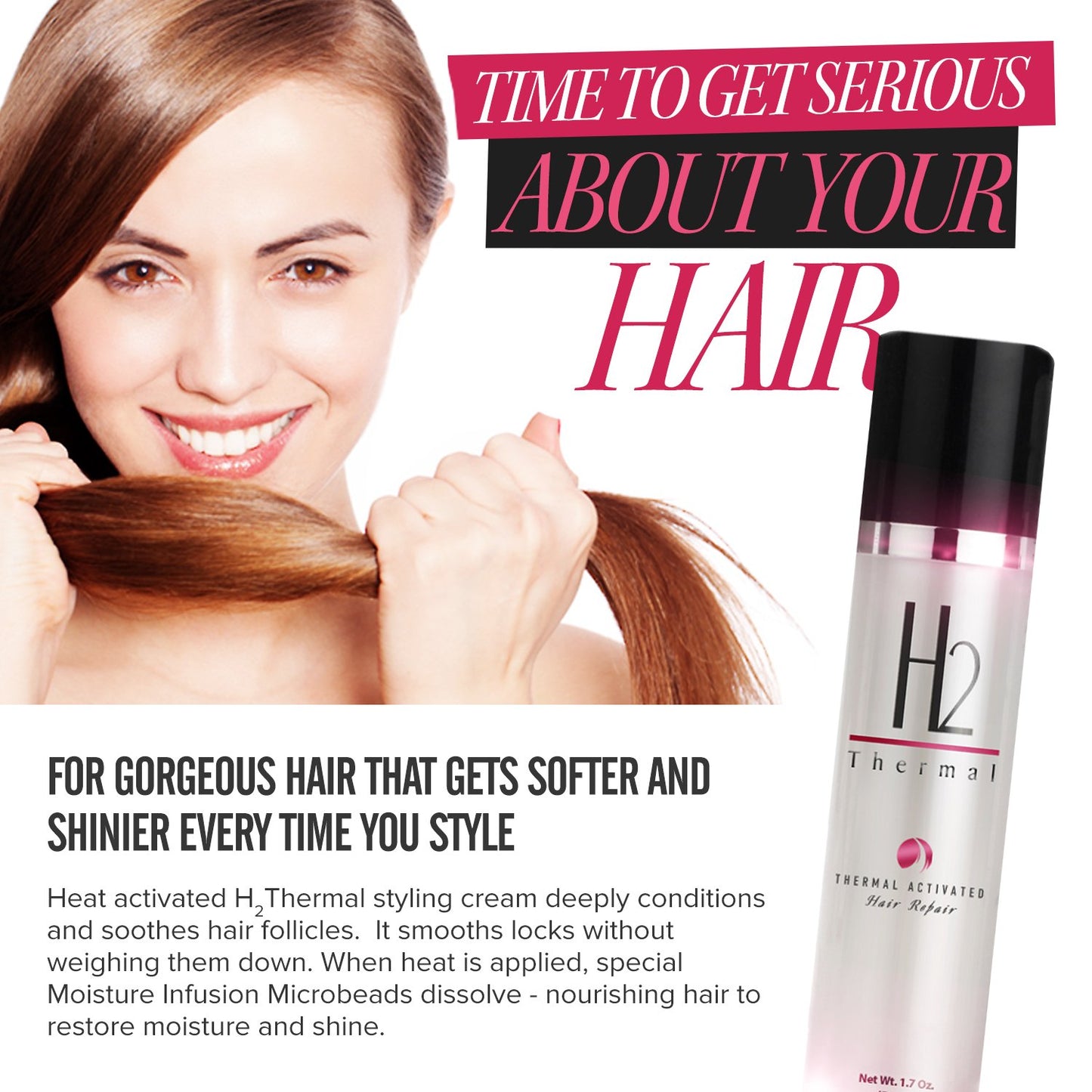 H2 Thermal and Visible Science Argan Oil Bundle - Hair Repair Treatment and Heat Protectant + Argan Oil Serum for Gorgeous Shiny Hair - Repair and Prevent Damage - Seal Split Ends (2 Items)