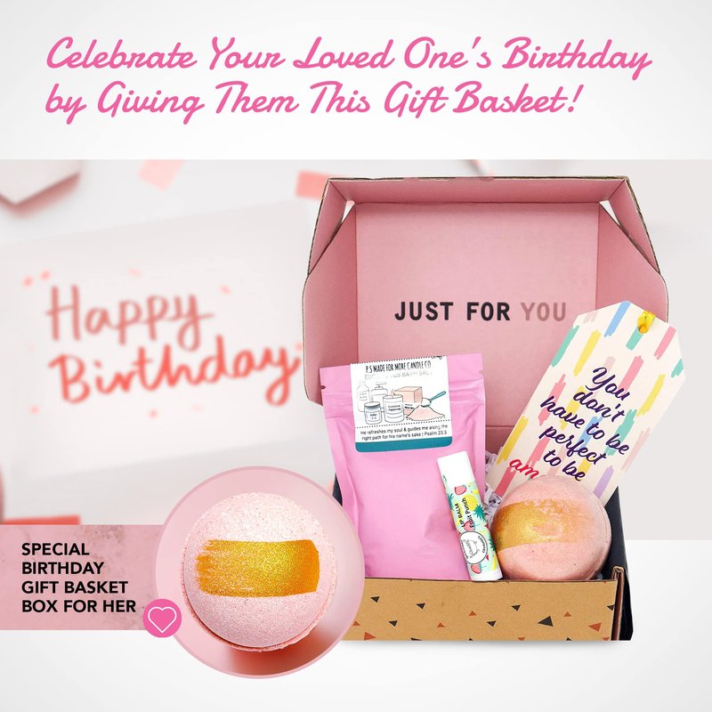Special Birthday Gift Basket Box Set for Her- Unique Gift Basket Box for Mom,Wife,Friend,Aunt,Sister-Small Valentine’s Gift Set For Women
