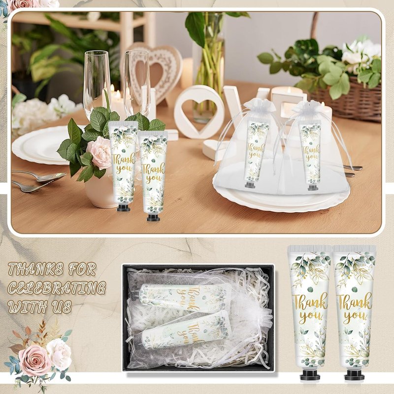 Thank You Hand Cream Gift Set - 48 Travel Size Lotion Favors | Perfect for Baby Showers, Weddings & Parties