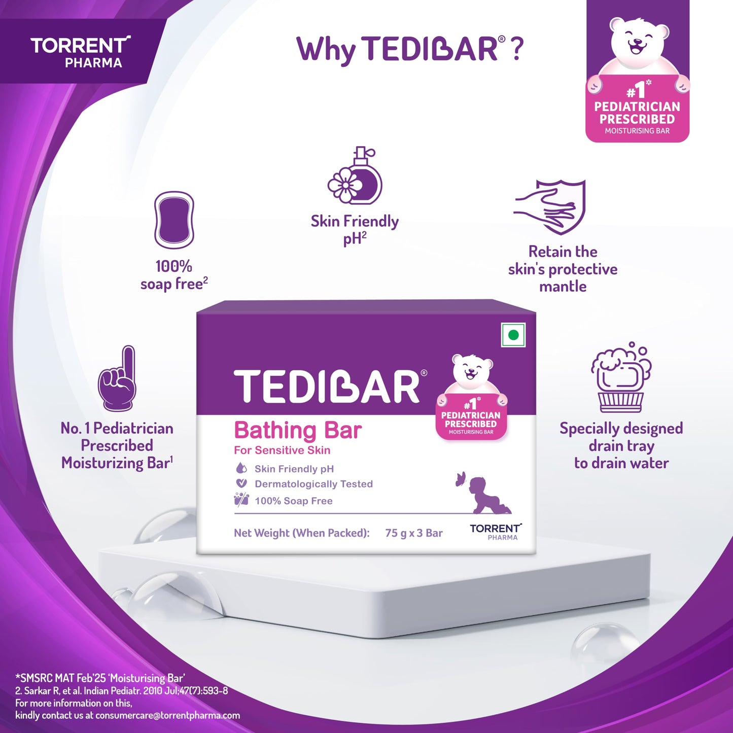 Tedibar Bathing bar (75 g x 3's)