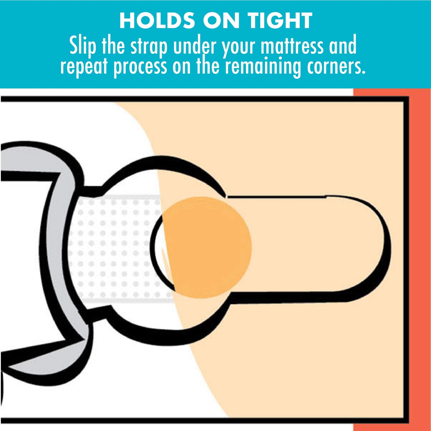 Levinsohn Fresh Ideas Bed Sheet Straps, For Use With All Fitted Sheet Sizes, 4-Pack, White