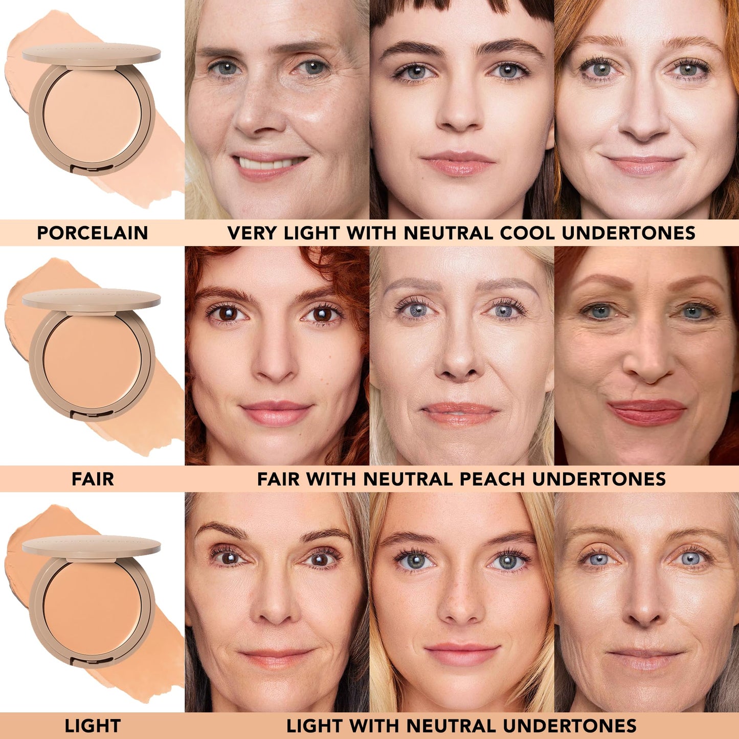 No Makeup Makeup Foundation, Weightless Cream-Balm Formula Conceals, Corrects and Camouflages with Skin-Tone Adaptive Flexshade Technology, Buildable, Long-Lasting, Cruelty-Free, Vegan, Fair