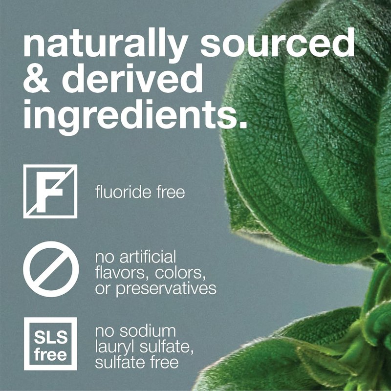 Fluoride Free Toothpaste - Teeth Whitening & Antiplaque | Natural Peppermint, 5.25oz (3 Pack)