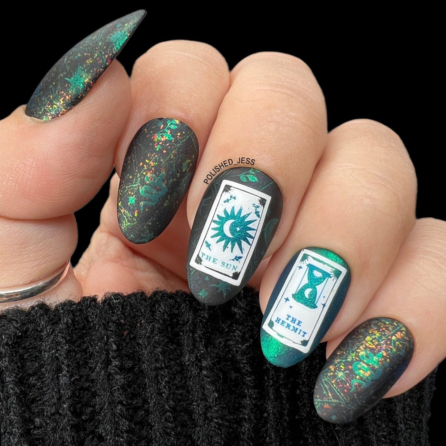 Maniology Anesayart Celestial Tarot Artist Collaboration Nail Stamping Plate | Tarot Card, Crystal & Cosmic Designs for Mystical DIY Manicures – Reusable, Rectangular Stainless Steel Nail Art Template