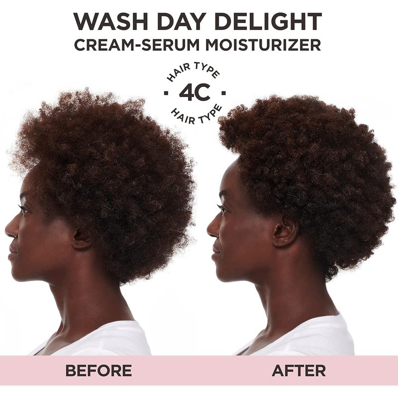 Wash Day Delight Cream Serum for Curly Hair - Anti-Frizz Moisturizer with Rose Water & Glycerin | 6.8 Fl Oz