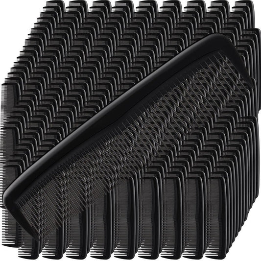 Zopeal 300 Pieces Hair Combs Bulk Plastic Pocket Comb 5 Inch Reusable Fine Dressing for Women Men Travel, Hotel, Homeless, Nursing Home, Charity, Homeless(Black)