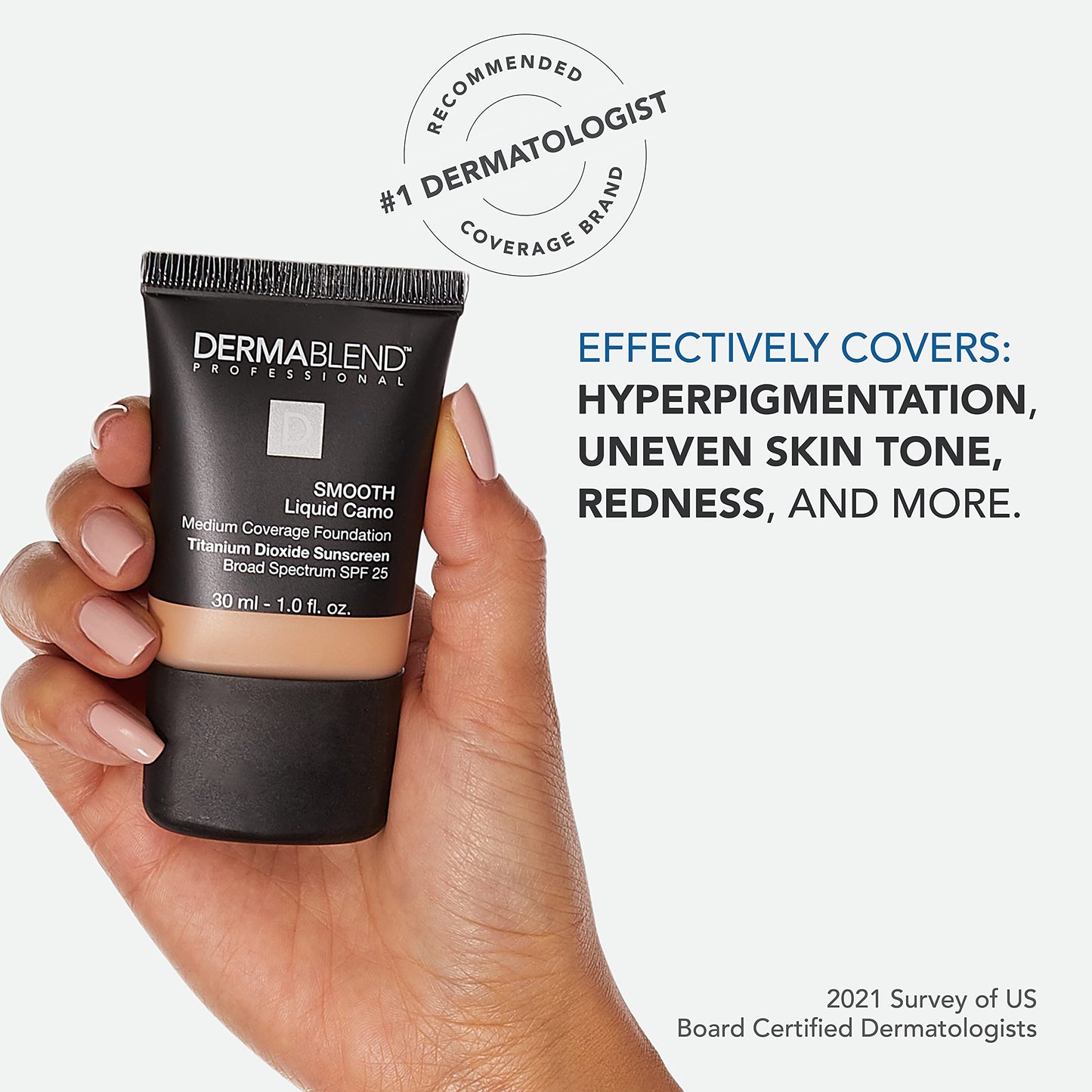 Dermablend Smooth Liquid Foundation with SPF 25, 40W Sienna, 1 Fl. Oz.