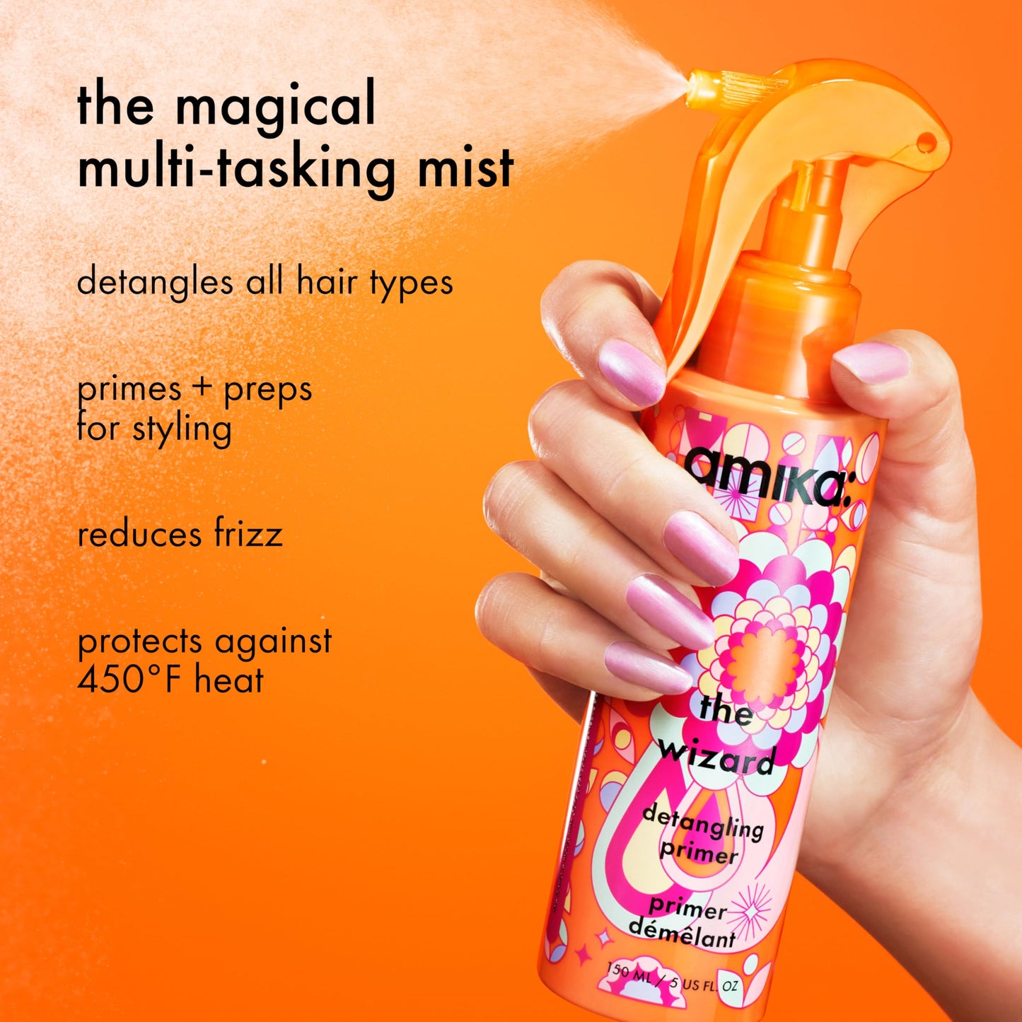 amika the wizard detangling hair primer, 60ml