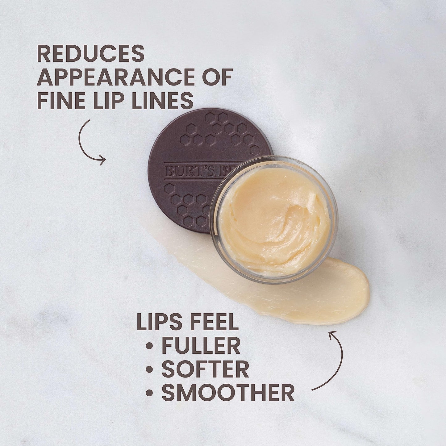 Burt's Bees Original Overnight Intensive Lip Treatment, Moisturizing, Restorative, Reduces Fine Lines, Vitamin E, Ceramides Oils, Natural Origin Lip Care, 0.25 Oz.
