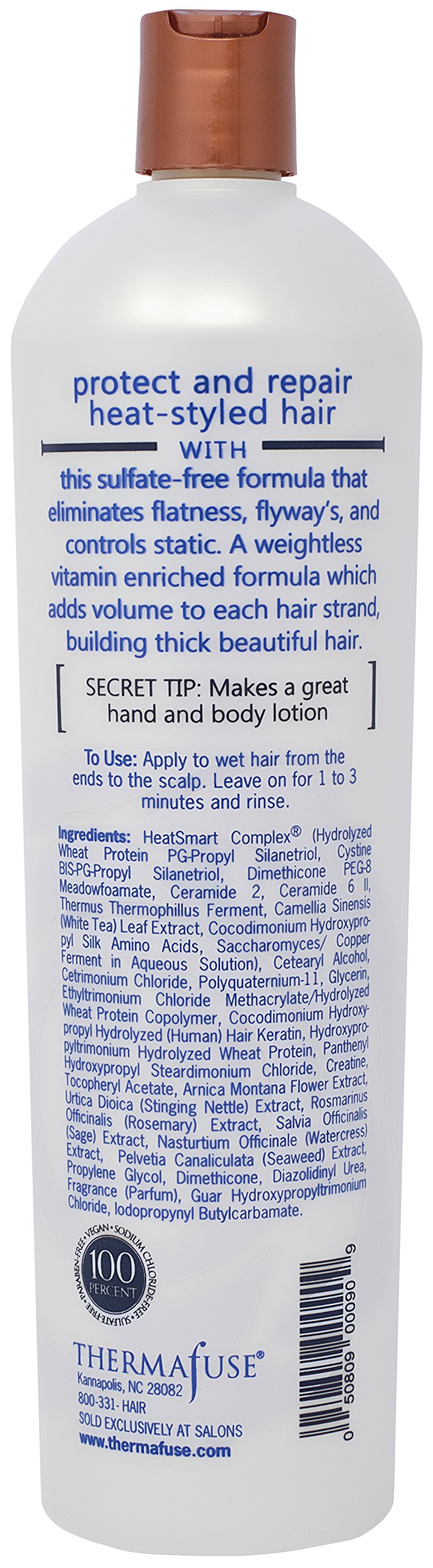 Thermafuse Volume Condition (33.8 oz) Body Building, Volumizing, Repairing, Weightless, Nourishing Conditioner That Seals & Increases Shine For Thin, Thinning, Fine & Normal Hair Types