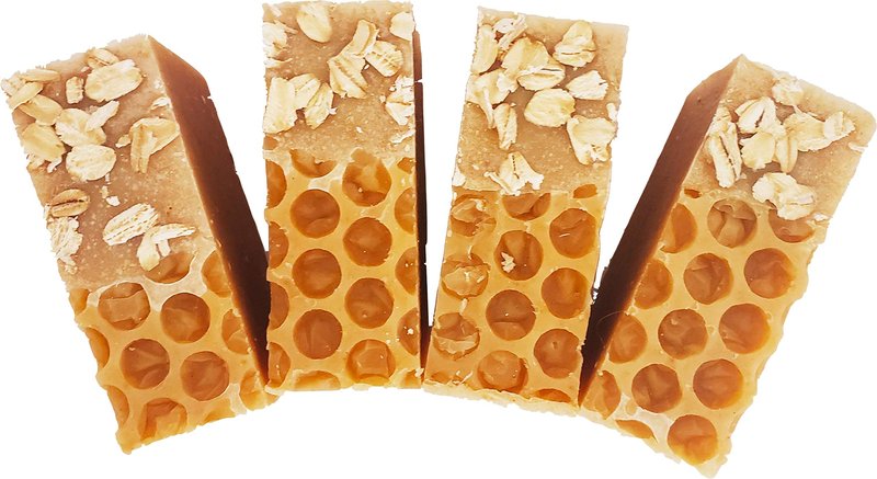 La Vie En Rose Goat Milk Soap Bars with Oatmeal & Raw Organic Honey For All Skin Types. Natural Face, Hand & Body Soap. Handmade In USA. (4 BARS with 4.8-5.3 oz EACH)