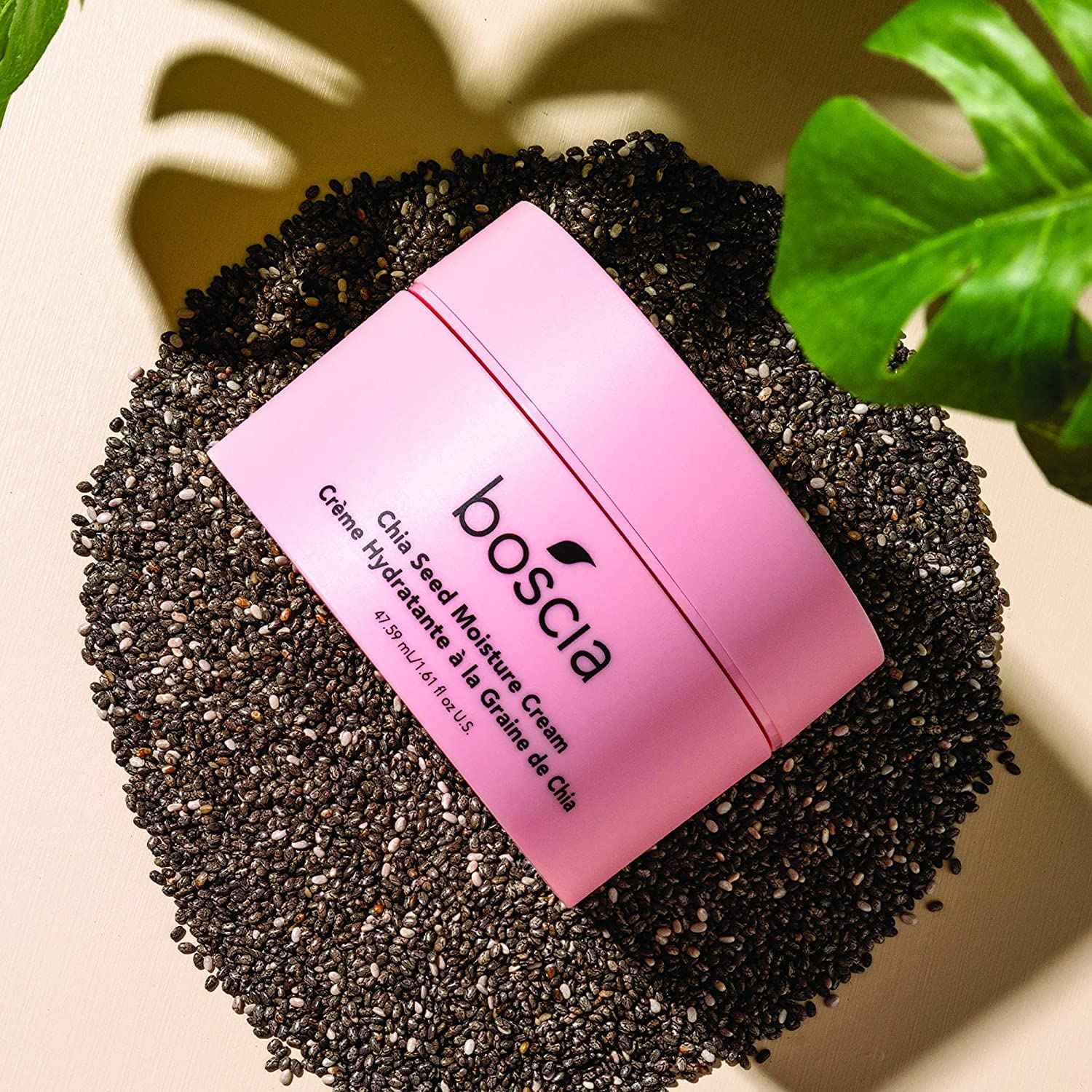 boscia Chia Seed Moisture Cream - Vegan, Cruelty-Free, Natural Skin Care - Sensitive Skin Face Lotion with Elderberry, Vitamin A, Vitamin B6, Vitamin C & Vitamin E - For Dry Skin Types - 1.61 Oz