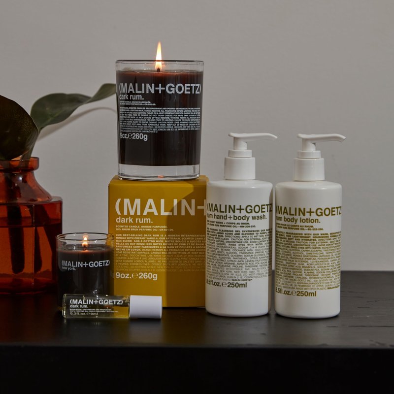 MALIN+GOETZ Rum Body Lotion | Lightweight Hydrating Lotion with Vitamin B5, Avocado + Grapeseed Oils | Nourishing, Fast-Absorbing Moisturizer | Vegetarian + Cruelty-Free | Dark Rum Scent (8.5 Fl Oz.)