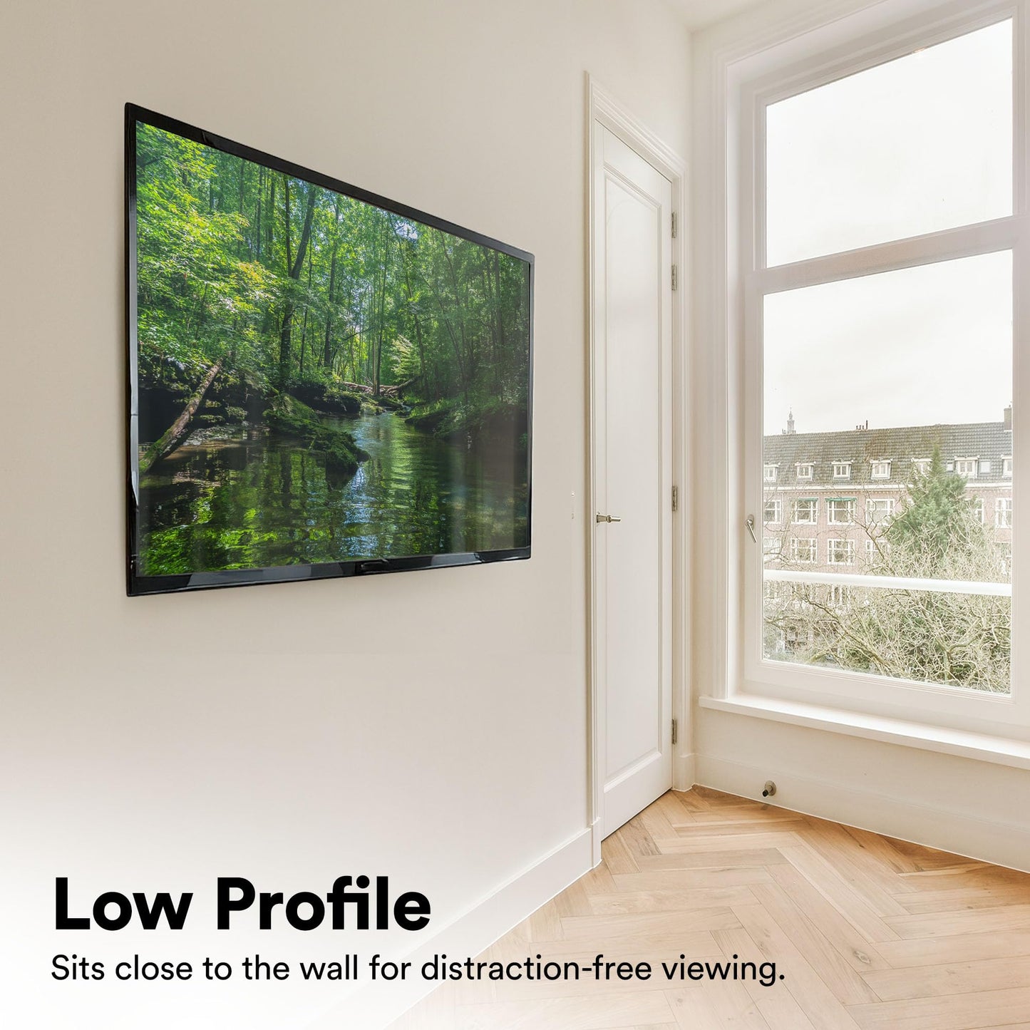 DuraPro Universal Low-Profile TV Wall Mount for 19"–60" Flat & Curved TVs – Easy Install, VESA Compatible, Bonus 6ft HDMI Cable