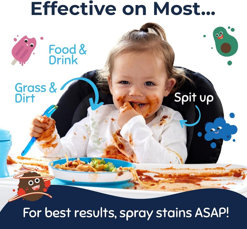 Miss Mouth's Messy Eater Stain Treater Spray - 4oz | Baby Food & Grease Remover for Laundry
