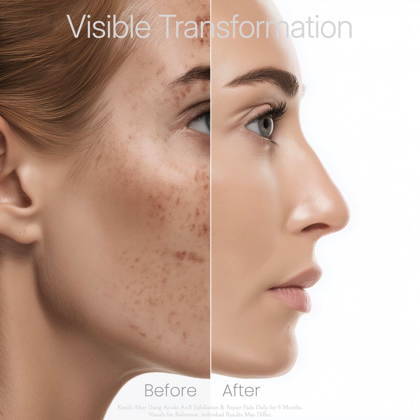 Airoks A+B Exfoliating & Repair Face Pads 30 Tx - 2-Step Acid Peel Serum Treatment with Glycolic, Salicylic, Kojic Acid & Retinol Hyaluronic Peptides for Smooth Skin, Pore Minimizer, Hyperpigmentation