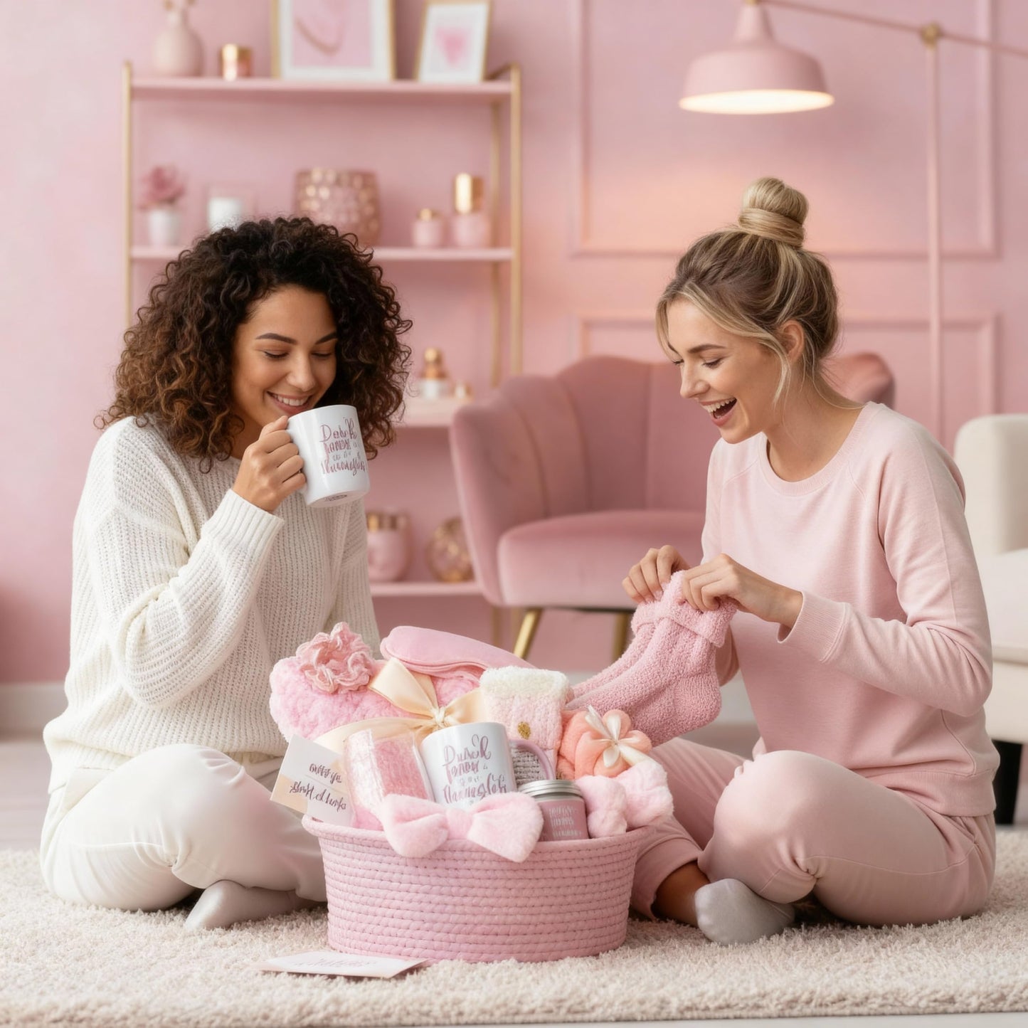 Zopeal Graduation Gift Basket Set for Women 2026 Congratuations Grad Teacher Appreciation Birthday Gifts Relaxing Spa Thinking of You Gift for Her Graduates Nurse Friend Sister(Pink)