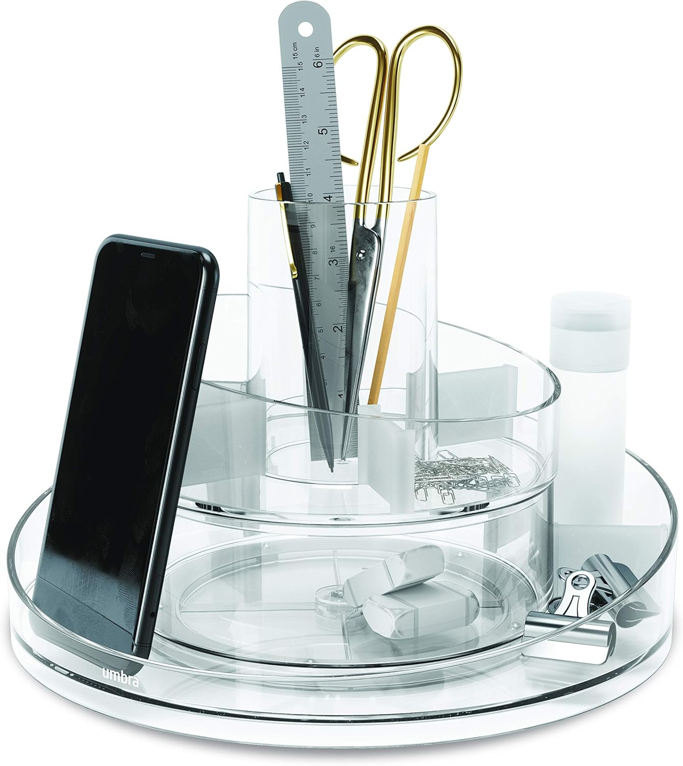 Makeup Organizer - Umbra Cascada Clear Acrylic Design | Compact & Stylish