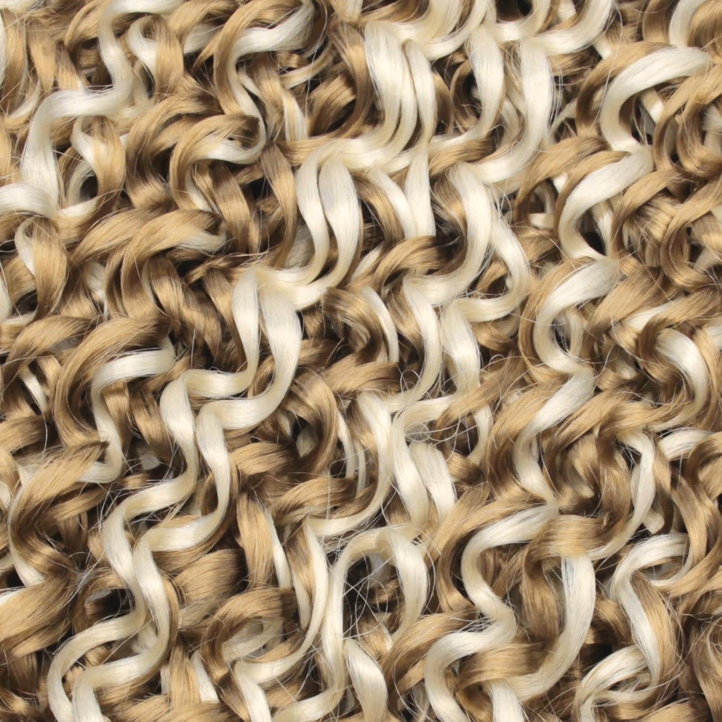 GoGo Curl Crochet Hair - Blonde Water Wave Synthetic Braiding Extensions | 18 Inch, 7 Packs, P27/613