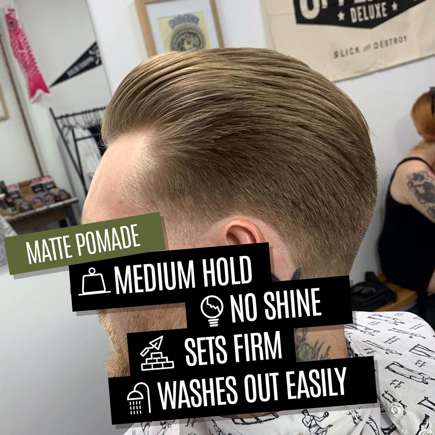 UPPERCUT DELUXE Matte Pomade for Men – Medium Hold, No Shine, Water-Based Hair Styling Cream, Easy Wash Out, Natural Matte Finish, 10.5 oz / 300 g