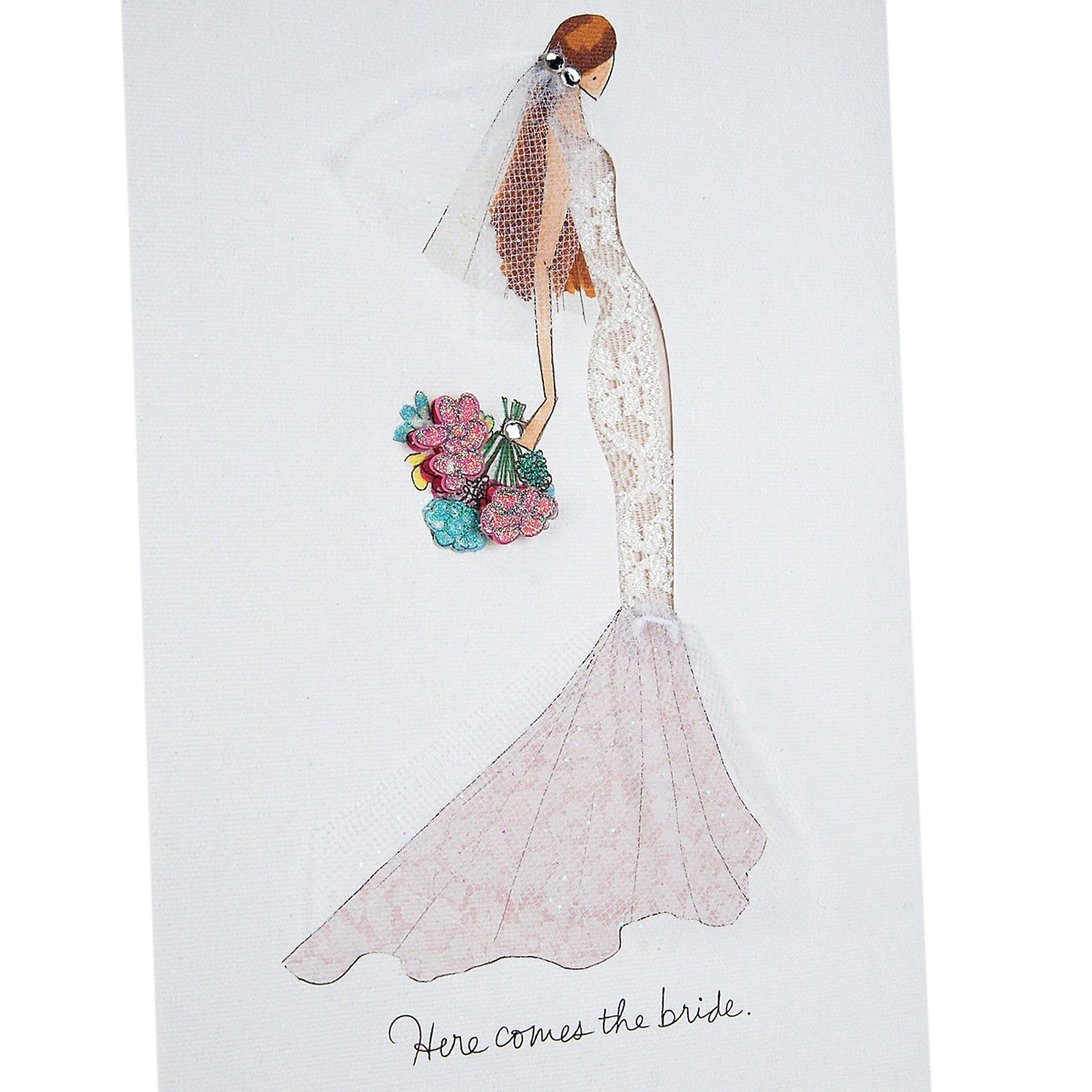 Hallmark Signature Wedding Card, Engagement Card, or Bridal Shower Card (Here Comes the Bride) (699RZH6205)
