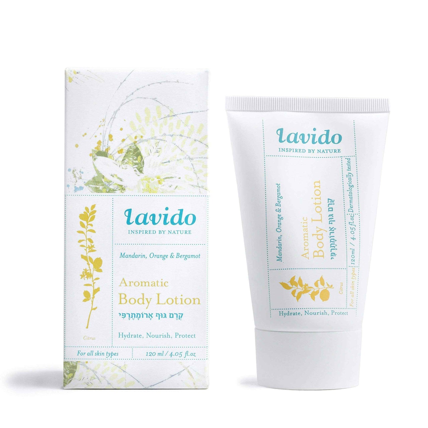 Lavido - Aromatic Natural Body Lotion | Clean, Non-Toxic Skincare (Mandarin, Orange & Bergamot, 4 fl oz | 120 ml)