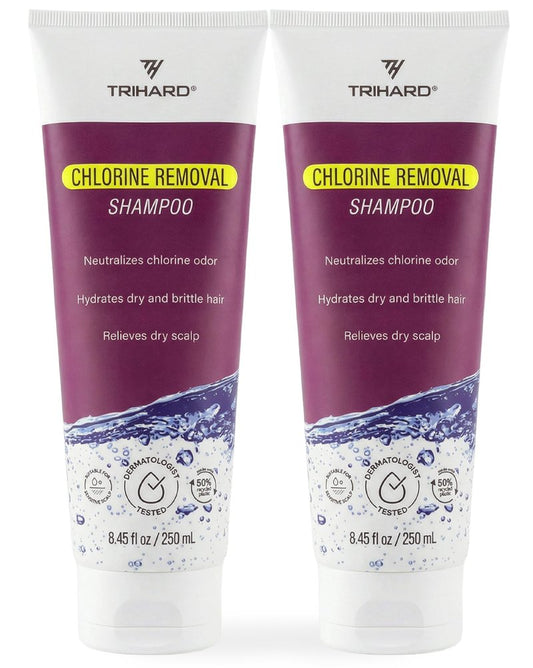 TRIHARD Swimmers Shampoo Extra Boost | Removing Chlorine and Hard Water Negative Effects | Specialized Swim Shampoo (Pack of 2)