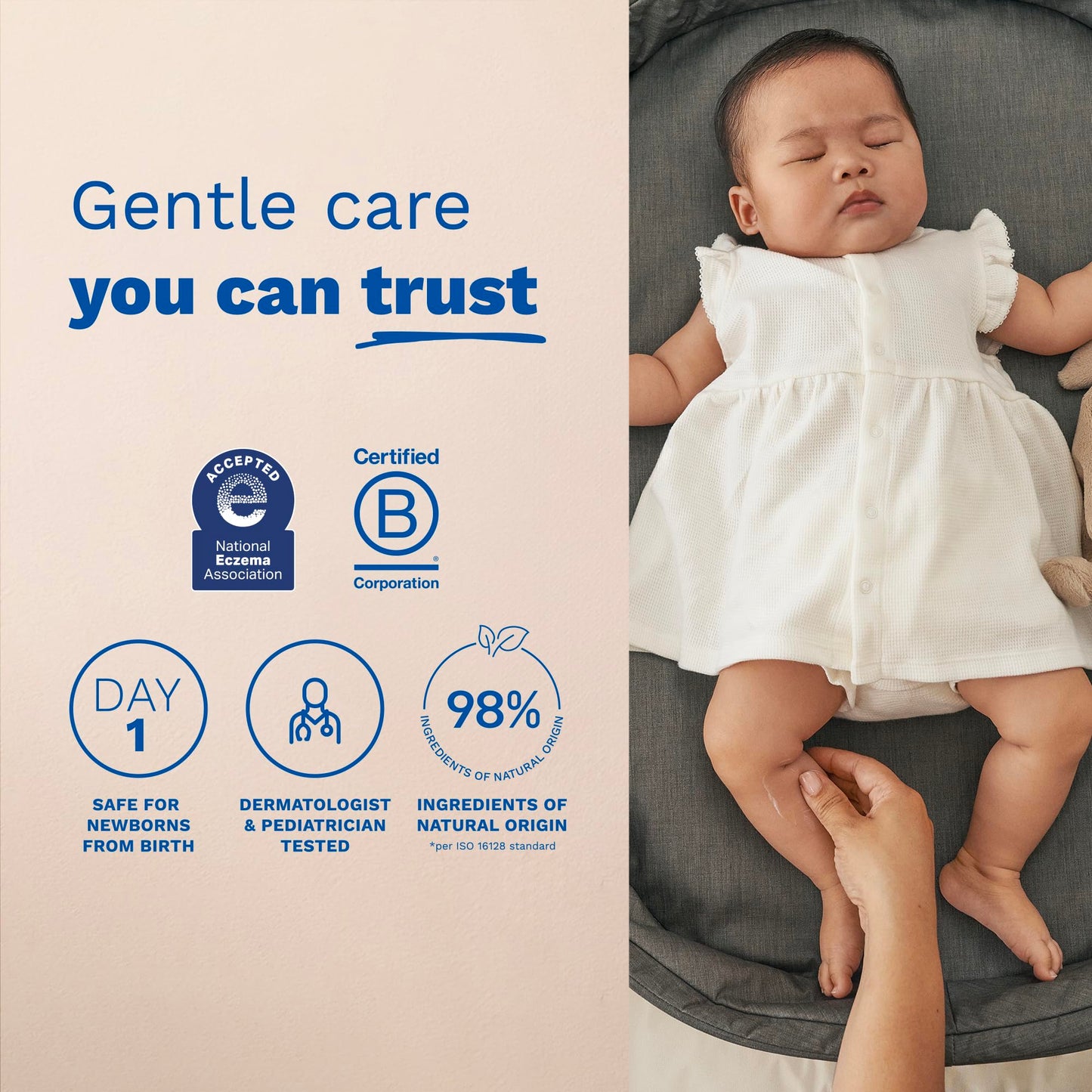 Mustela-Baby Diaper Rash Cream 123 - Skin Protectant with Zinc Oxide - Fragrance Free & Paraben Free - with 98% Natural Ingredients - 3.8 Oz, White
