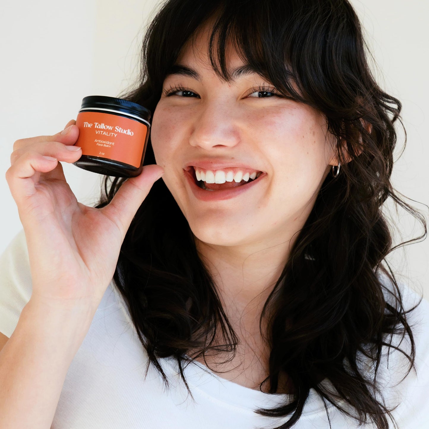 The Tallow Studio Antioxidant Tallow Face Balm for Dry & Sensitive Skin — Grass Fed Beef Tallow Face Moisturizer with Cacay Oil, Frankincense & Astaxanthin — Deeply Hydrating, Chemical Free — 1 oz