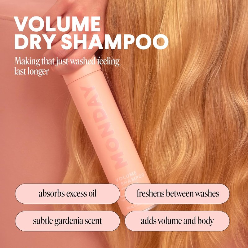 Monday Haircare Volume Dry Shampoo - Collagen Oil-Absorbing Formula for Thin & Fine Hair | 200 mL