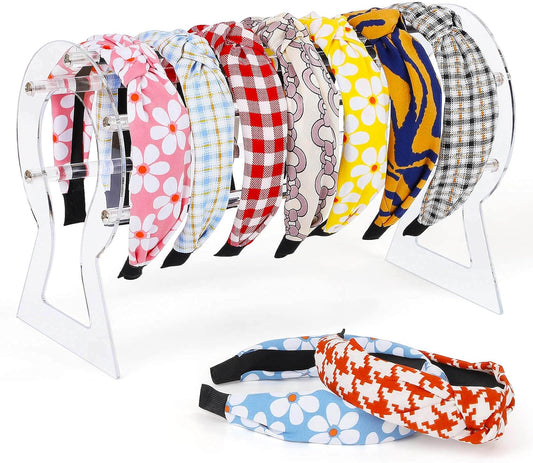 Headband Holder, Clear Headband Organizer, Acrylic Hair Hoop Display Stand, Hairband Rack Holder, Headband Storage Holder for Women and Girls