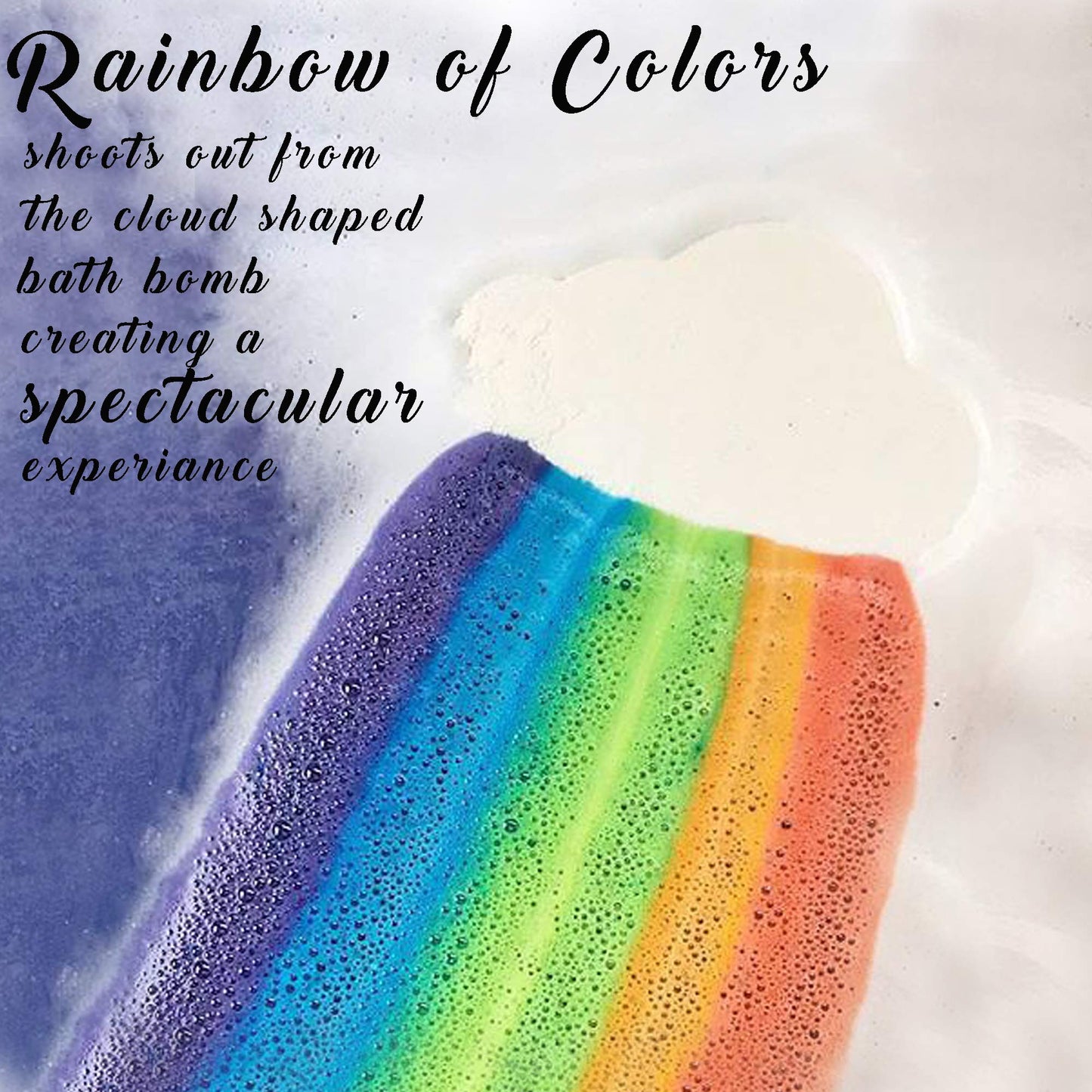 Bath Bombs for Kids - Organic Magic Rainbow Bubble Bath Bombs w/Moisturizing Shea Butter and Natural Oils, 4 Large Unicorn Cloud BathBombs, Birthday Gift for Her, Girlfriend, Wife, Teen Girls