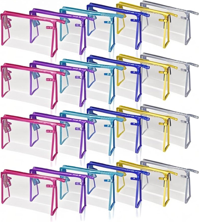 Portable Clear Makeup Bags - 24 Pcs Transparent Waterproof Toiletry Set | Travel Cosmetic Pouches & Pencil Cases