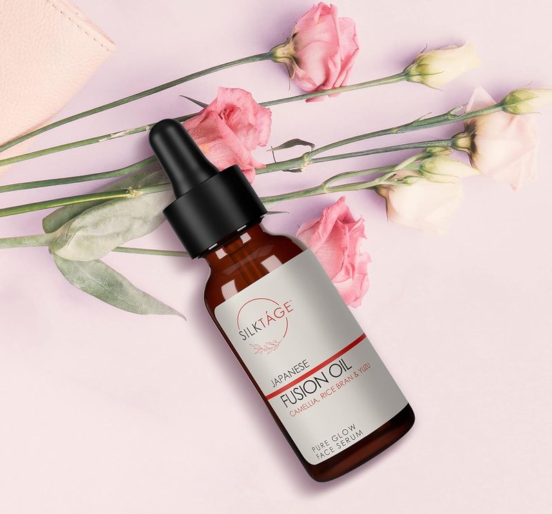 Japanese Fusion Oil - Pure Glow Face Serum for Dry Skin & Fine Lines | Camellia & Yuzi, 1 Fl Oz