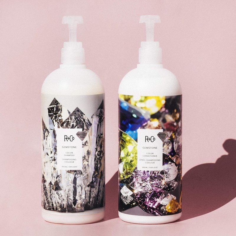 R+Co Gemstone Color Conditioner Retail Liter | Prolonged Color Vibrancy, Repairs + Nourishes Hair | Vegan + Cruelty-Free | 33.8 Oz