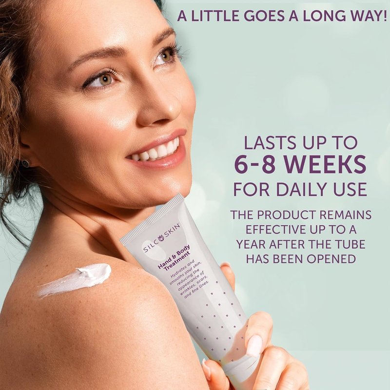 Silcskin Hand And Body Treatment Lotion - Water-Based Formula for Crepey Skin & Fine Lines | 4 Oz