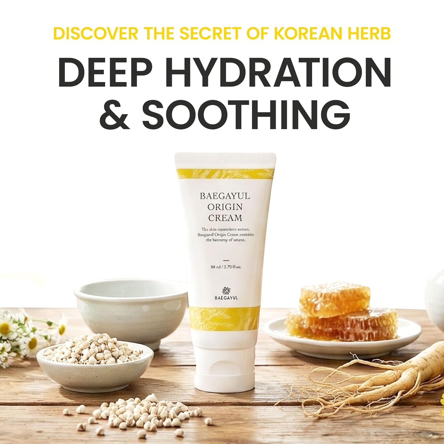 ORIGIN Face Moisturizer Cream - Korean Daily Hydrating Cream with Propolis & Coix Seed Extract | Soothes Dry, Sensitive Skin [2.71 fl oz]