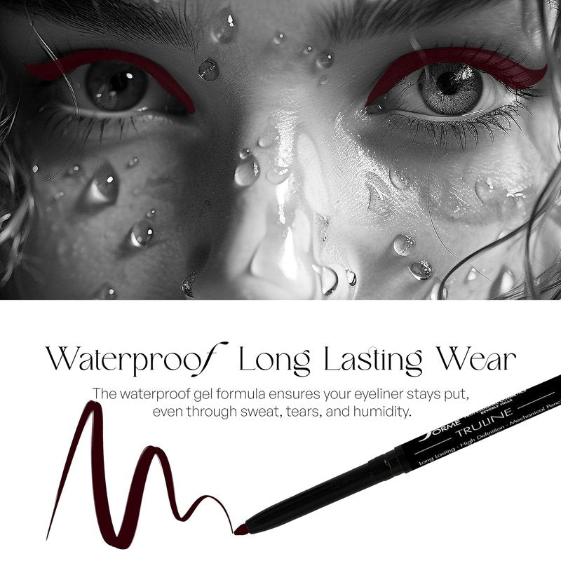 SORMÉ Truline Professional Mechanical Smudge Proof Eyeliner Pencil - Vitamin E Waterproof Gel Formula with Finest Color Pigment & Ultra Creamy - Nourishes Skin for All Day Long - 0.1 Ounce - Cocoa