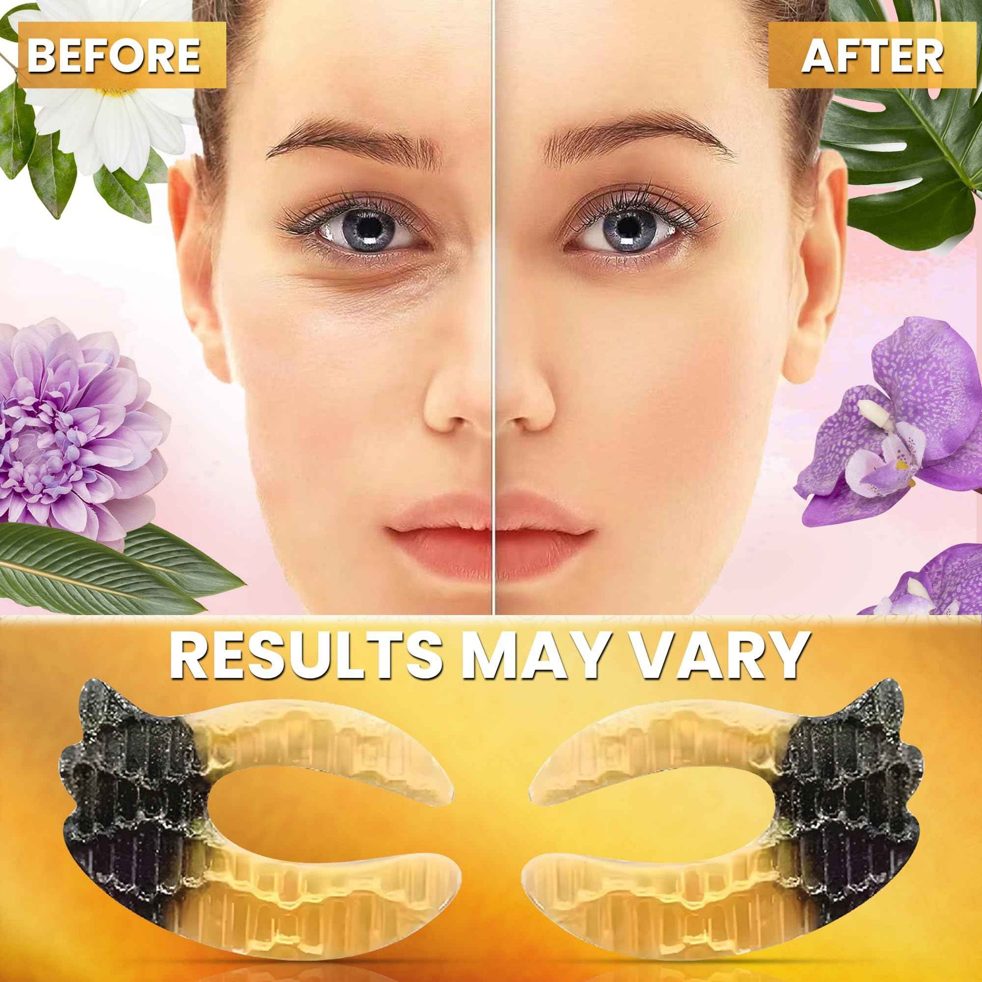 NixFlex Under Eye Patches – 20 Pairs Collagen & Hyaluronic Acid Eye Masks for Dark Circles, Puffiness & Wrinkles | Hydrating, Firming, Anti-Aging, Vegan & Sensitive Skin Friendly