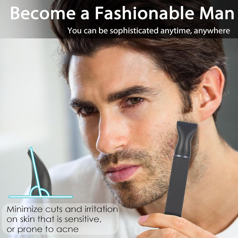 Nose Hair Trimmer for Men - Painless 3-in-1 Grooming Kit with Rechargeable Waterproof Heads | Easy Ear, Eyebrow & Body Hair Removal