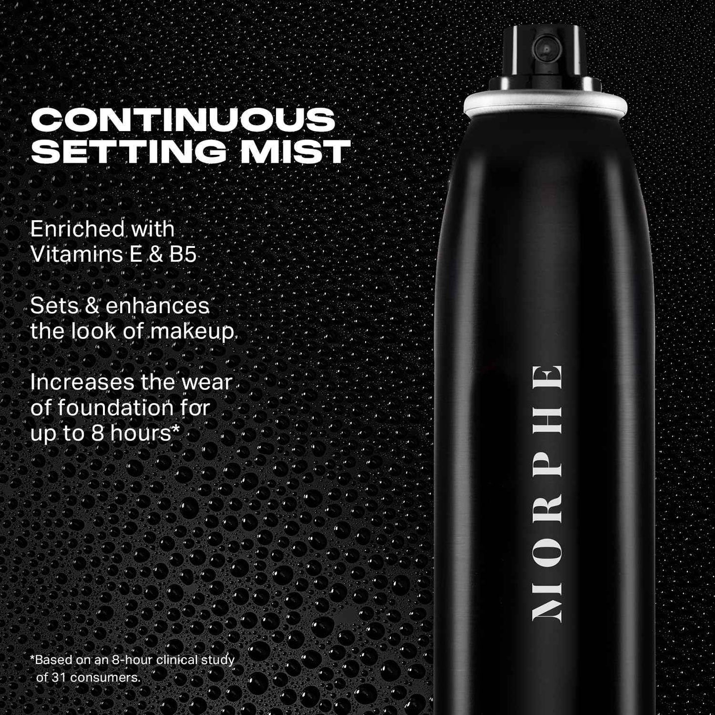Morphe Continuous Setting Mist - Micro-Fine Makeup Setting Spray with a Natural Radiant Finish - Helps Makeup Resist Caking or Fading & Increases Wear of Foundation (2.8 fl oz)