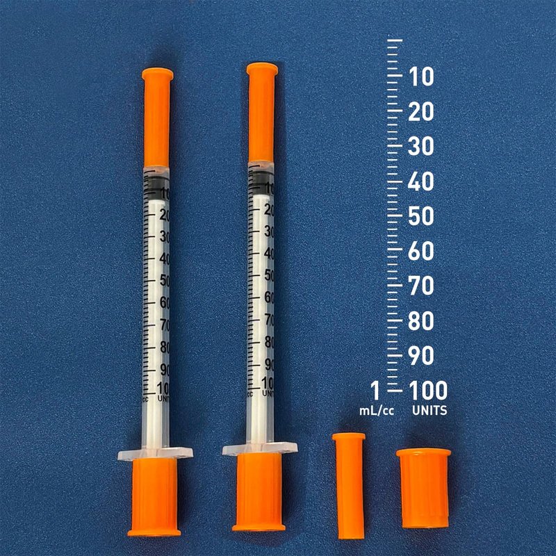 U-100 1cc Syringes with Needle 31G 5/16 inch (8mm),Individual Pack of 36