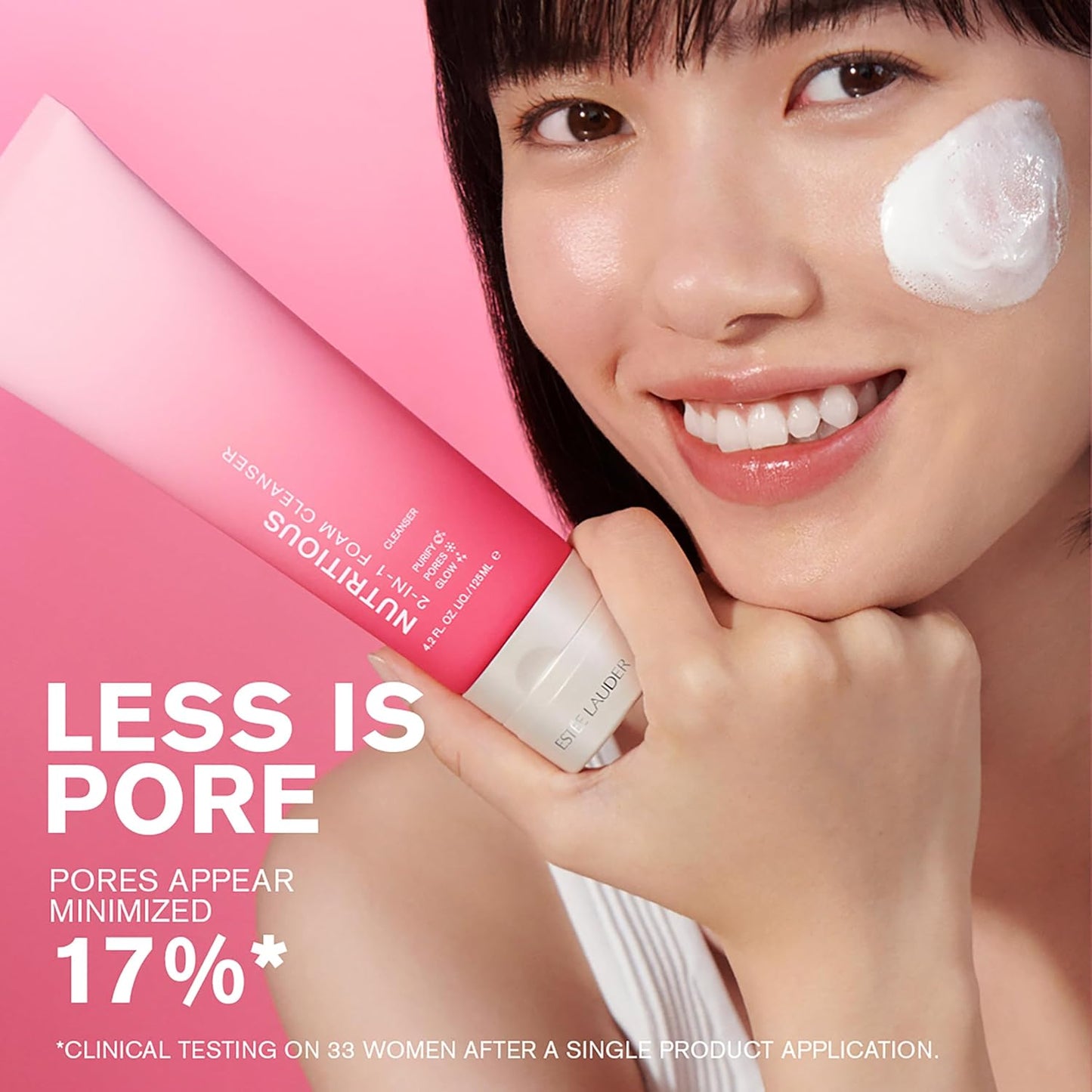 Estée Lauder Nutritious 2-in-1 Foaming Face Wash & Mask - Pore Minimizer, Hydrating Cleanser