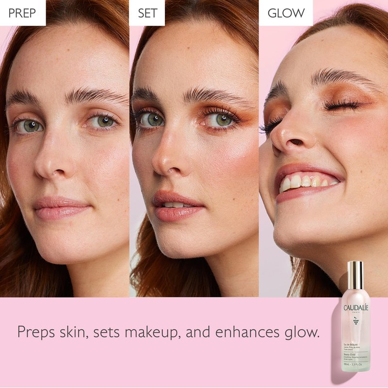 Caudalie Beauty Elixir Toning Face Mist and Travel Size Grape Water Mositurizing and Soothing Face Mist