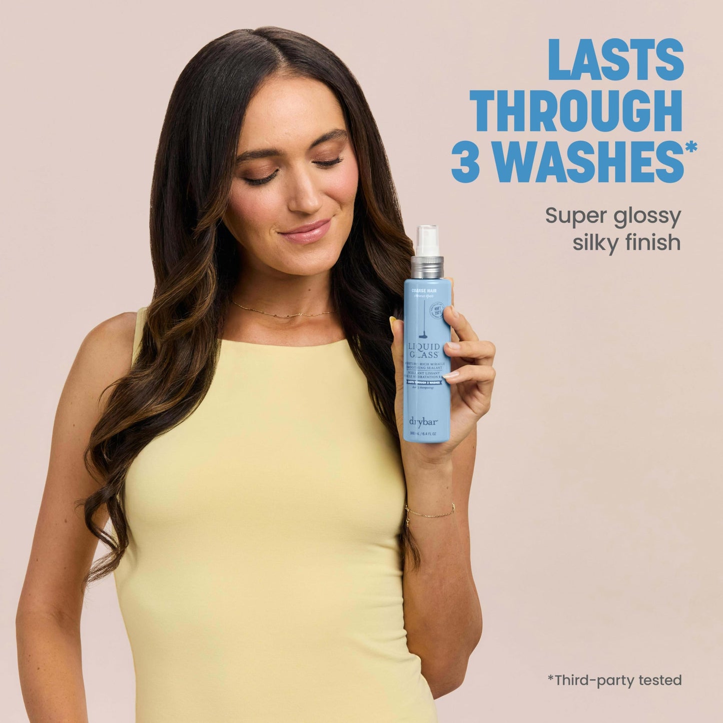 Drybar Liquid Glass Moisture-Rich Miracle Smoothing Sealant for Coarse Hair | Heat Protectant for Hair, Lasts through 3 Washes for Long-Lasting Frizz Resistance and High-Shine Finish