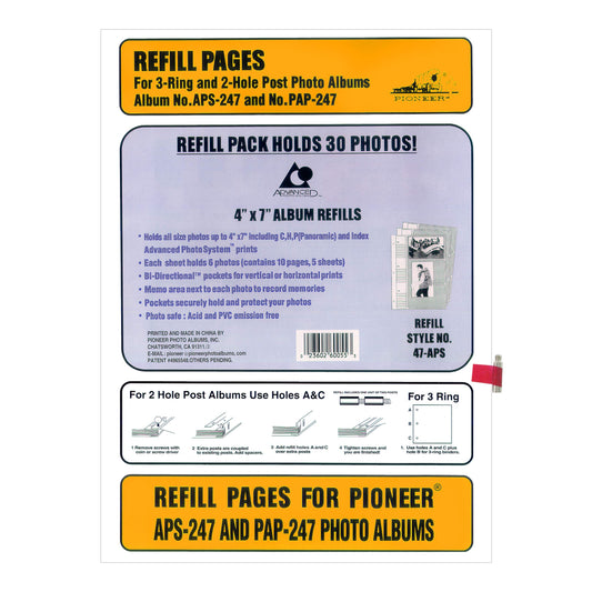 Pioneer 4x7 APS 247 Album Refill