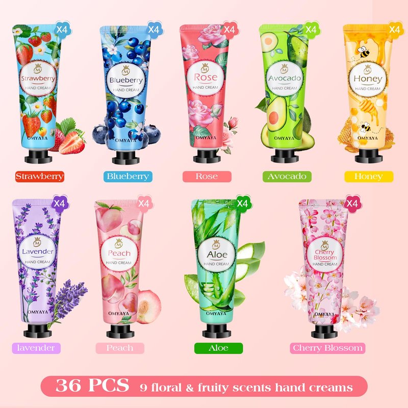 120 Pack Bulk Gifts For Women,Christmas Stocking Stuffers Gifts Set for Coworker,Mini Hand Cream Bulk, Lip Balm Set,Travel Size Hand Lotion,Thank You Gifts for Coworkers