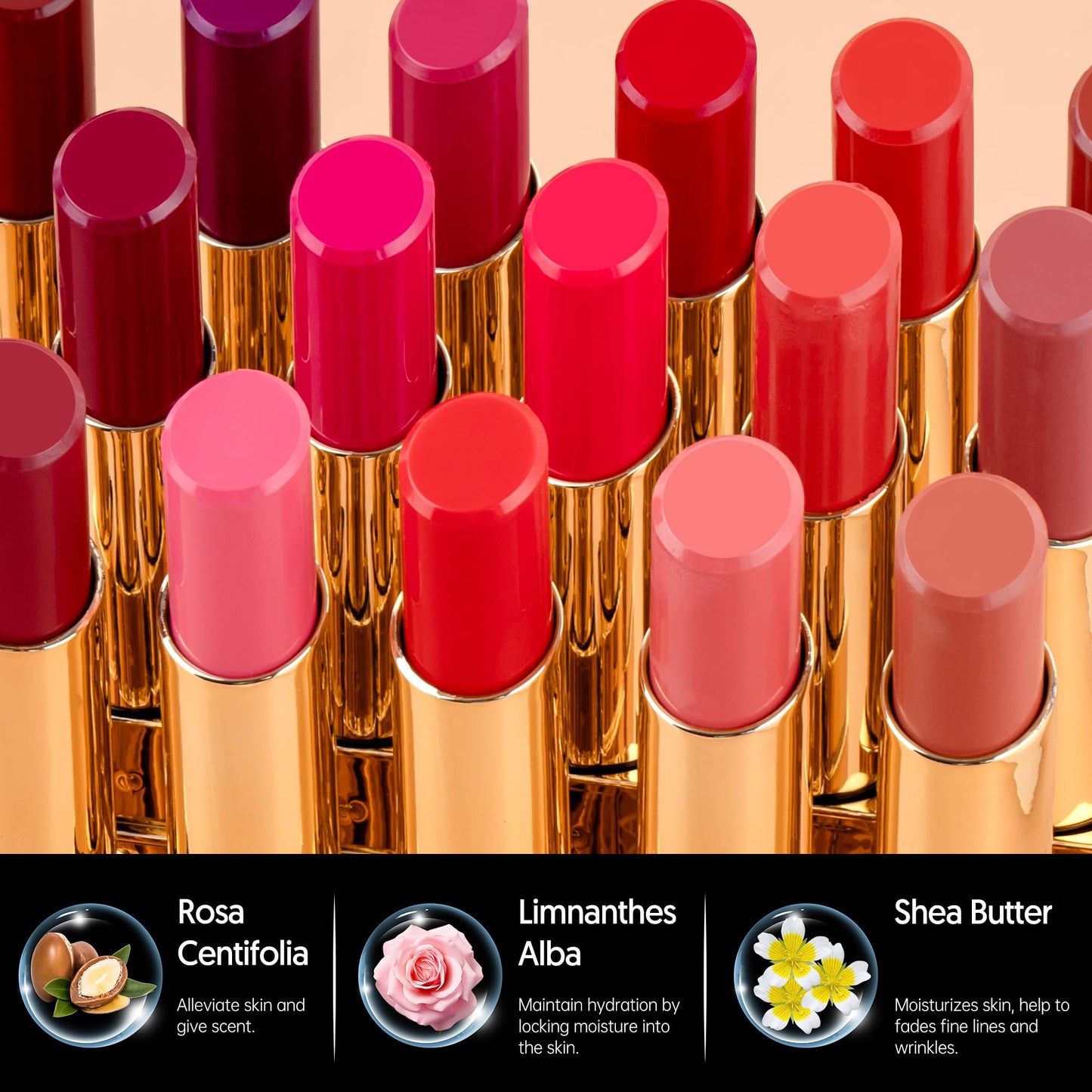 MAKI YIKA Moisture Gold Lipstick for Women Hydrate Tinted Lip Balm for Mother's Day Dry Cracked Lips Sheer Lipstick Lip Tinted Glossy Finish,MA072 Winner Gold