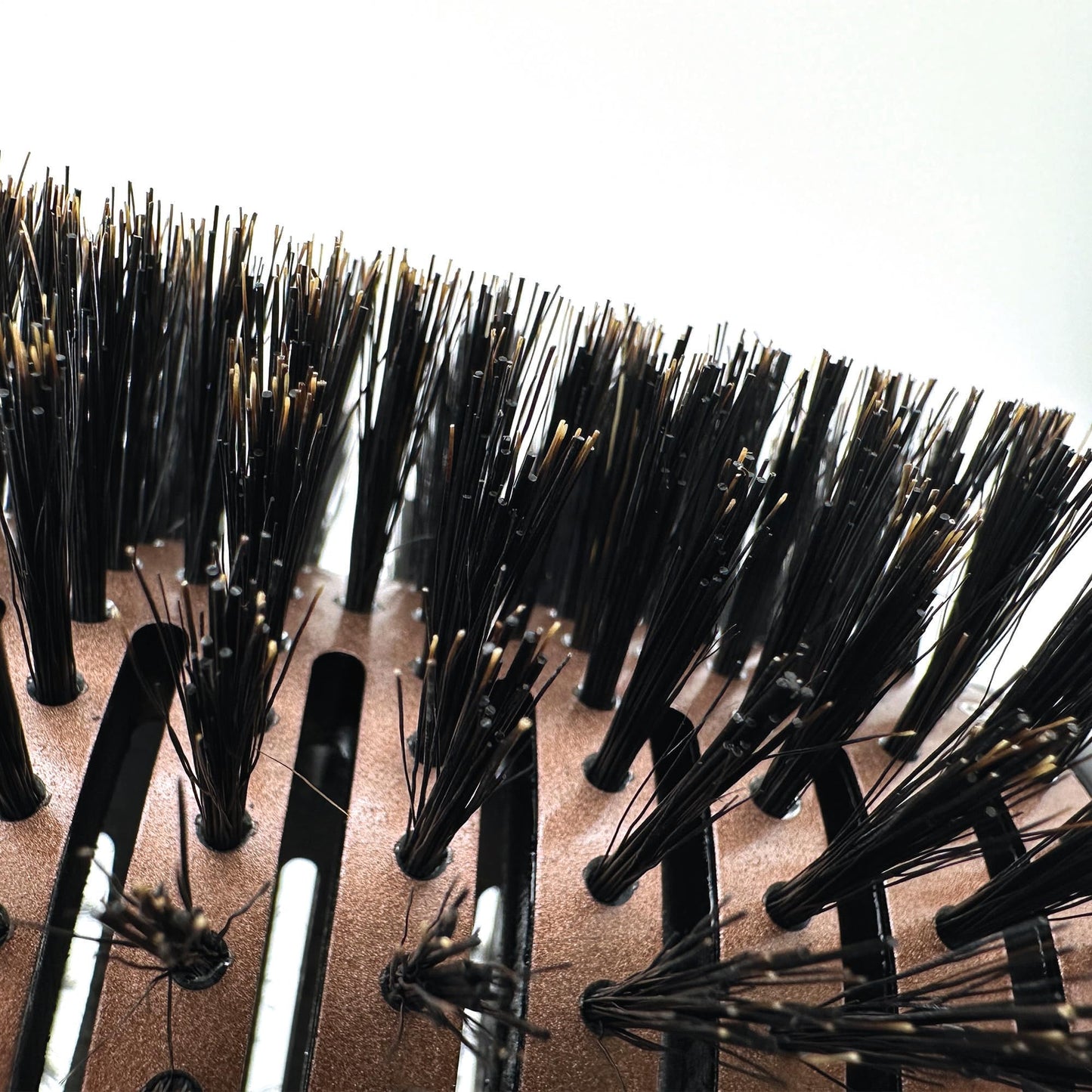 Phillips Brush Luxe Tourmaline Monster Vent 1 Professional Hair Brush (5” Diameter Barrel) - Vented Hairbrush Nylon Reinforced Boar Hair Bristles, Sleek Rose Gold & Black Color