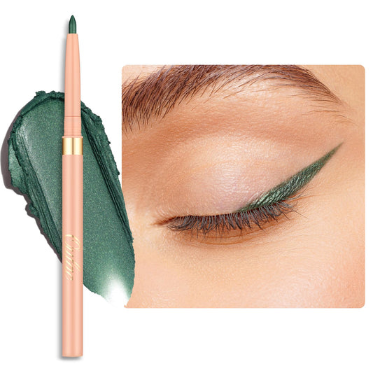 Oulac Moss Green Eyeliner Pencil, Waterproof Retractable Eye Liner Pen, Long Lasting Smudge Resistant, Vegan & Cruelty-Free, 16 Kelp Forest